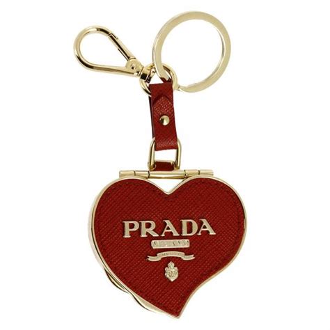 portachiavi prada con piccolo cuore|PRADA Portachiavi con cuore logato rosso. Donna .